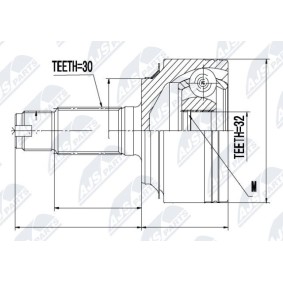 Comprar Juego de articulación, árbol de transmisión de NTY NPZ-HD-058 a bajo precio de 54,28 €