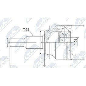 Comprar Juego de articulación, árbol de transmisión de NTY NPZ-MZ-055 a bajo precio de 58,11 €