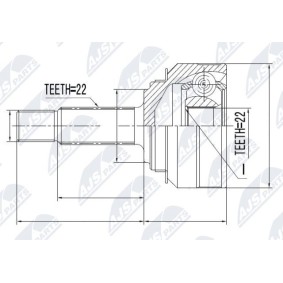 Comprar Juego de articulación, árbol de transmisión de NTY NPZ-SK-001 a bajo precio de 28,60 €