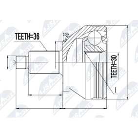 Comprar Juego de articulación, árbol de transmisión de NTY NPZ-SK-005 a bajo precio de 40,74 €