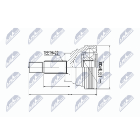 Comprar Juego de articulación, árbol de transmisión de NTY NPZ-VW-004 a bajo precio de 26,54 €
