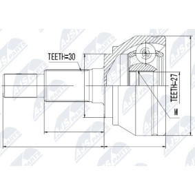 Comprar Juego de articulación, árbol de transmisión de NTY NPZ-VW-027 a bajo precio de 66,29 €