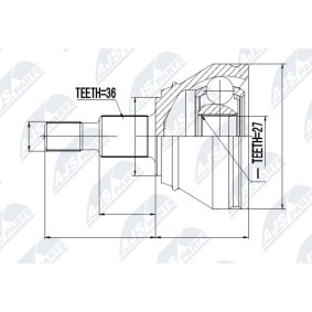 Comprar Juego de articulación, árbol de transmisión de NTY NPZ-VW-028 a bajo precio de 51,91 €