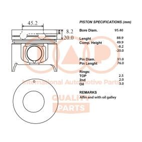 Kolben 100-09020 ISUZU D-MAX von IAP QUALITY PARTS
