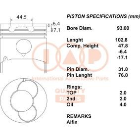 Kolben 100-09022 ISUZU D-MAX von IAP QUALITY PARTS