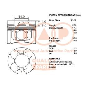 Achetez des Piston de chez IAP QUALITY PARTS en ligne pour L 200 / Triton Pick-up (KA_T, KB_T) à prix modérés