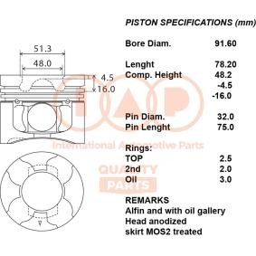Achetez des Piston de chez IAP QUALITY PARTS en ligne pour L 200 / Triton Pick-up (KA_T, KB_T) à prix modérés