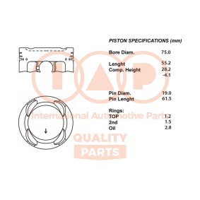 Osta Männät IAP QUALITY PARTS:llä 100-13055 edullisesti hintaan 1006,40 €