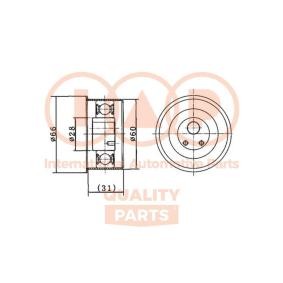 Achetez des Galet tendeur de courroie de distribution IAP QUALITY PARTS 127-12070 à prix pour 67,06 €