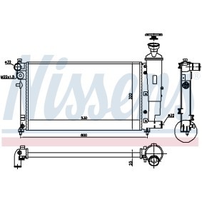 Achetez des Radiateur du moteur NISSENS 690668 à prix pour 80,78 €