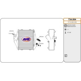 Köp Intercooler av AHE 734.004 till det låga priset 2072,04 kr