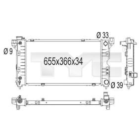 Achetez des Radiateur du moteur TYC 704-1001 à prix pour 106,61 €