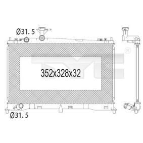 Achetez des Radiateur du moteur TYC 720-1004 à prix pour 117,34 €