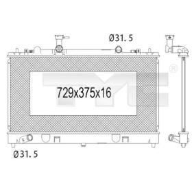 Achetez des Radiateur du moteur TYC 720-1006 à prix pour 127,19 €