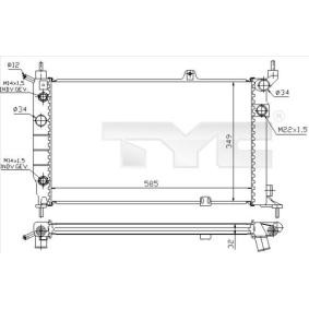 Achetez des Radiateur du moteur TYC 725-0002 à prix pour 74,61 €