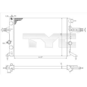 Achetez des Radiateur du moteur TYC 725-0021 à prix pour 88,78 €