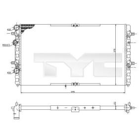 Achetez des Radiateur du moteur TYC 731-0002 à prix pour 63,33 €