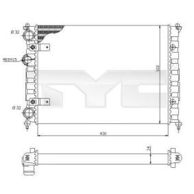 Achetez des Radiateur du moteur TYC 731-0004 à prix pour 64,83 €