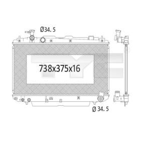Achetez des Radiateur du moteur TYC 736-1012 à prix pour 104,43 €