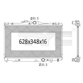 Achetez des Radiateur du moteur TYC 736-1025 à prix pour 86,56 €