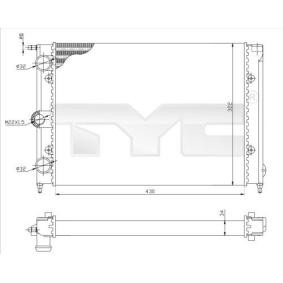 Achetez des Radiateur du moteur TYC 737-0050 à prix pour 53,10 €