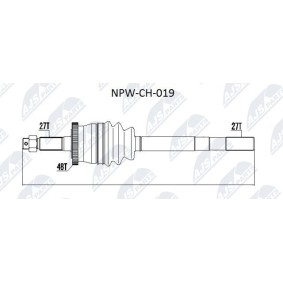 Comprar Árbol de transmisión de NTY NPW-CH-019 a bajo precio de 137,70 €