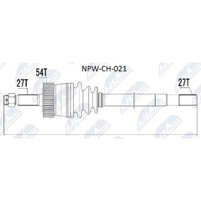Comprar Árbol de transmisión de NTY NPW-CH-021 a bajo precio de 156,21 €