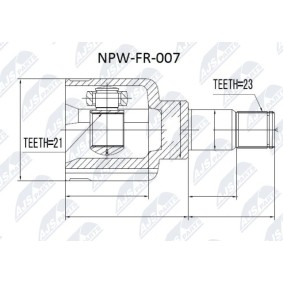 Gelenksatz, Antriebswelle NPW-FR-007