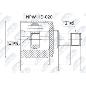 Kjøp Drivledd av NTY NPW-HD-020 til den lave prisen 755,12 NOK