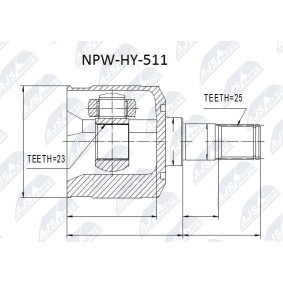 Comprar Juego de articulación, árbol de transmisión de NTY NPW-HY-511 a bajo precio de 46,19 €