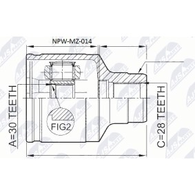 Comprar Juego de articulación, árbol de transmisión de NTY NPW-MZ-014 a bajo precio de 50,36 €
