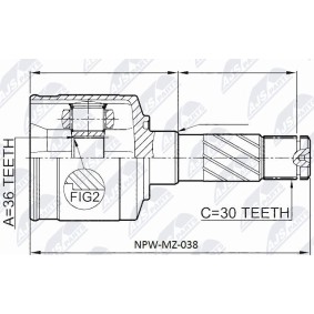 Comprar Juego de articulación, árbol de transmisión de NTY NPW-MZ-038 a bajo precio de 64,34 €
