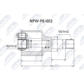 Comprar Juego de articulación, árbol de transmisión de NTY NPW-PE-002 a bajo precio de 61,46 €