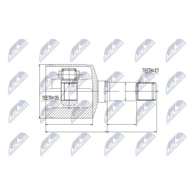 Comprar Juego de articulación, árbol de transmisión de NTY NPW-PL-024 a bajo precio de 37,87 €