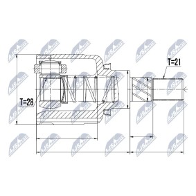 Comprar Juego de articulación, árbol de transmisión de NTY NPW-RE-053 a bajo precio de 38,01 €