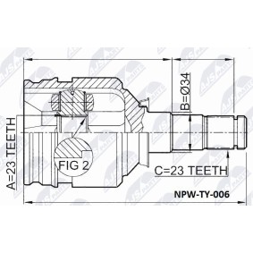 Comprar Juego de articulación, árbol de transmisión de NTY NPW-TY-006 a bajo precio de 50,24 €