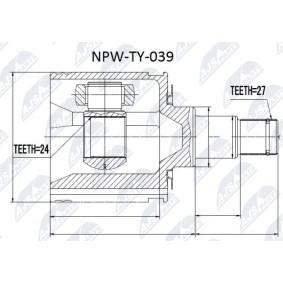 Comprar Juego de articulación, árbol de transmisión de NTY NPW-TY-039 a bajo precio de 78,57 €