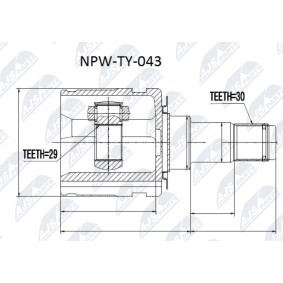 Gelenksatz, Antriebswelle NPW-TY-043