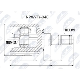 Comprar Juego de articulación, árbol de transmisión de NTY NPW-TY-048 a bajo precio de 55,78 €