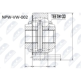 Comprar Juego de articulación, árbol de transmisión de NTY NPW-VW-002 a bajo precio de 44,64 €