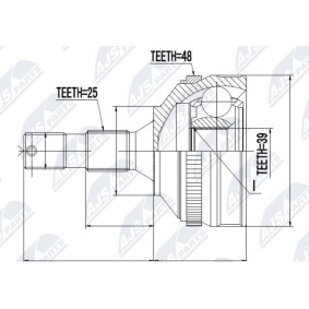 Comprar Juego de articulación, árbol de transmisión de NTY NPZ-CT-007 a bajo precio de 40,97 €
