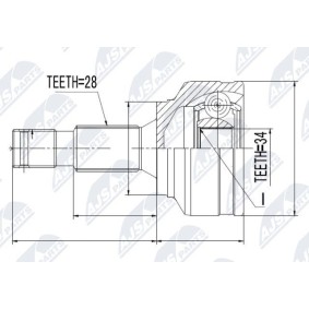 Comprar Juego de articulación, árbol de transmisión de NTY NPZ-CT-019 a bajo precio de 42,83 €