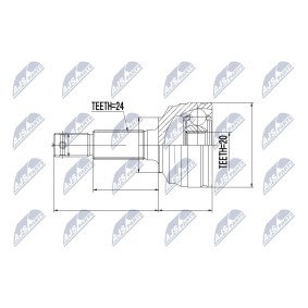 Comprar Juego de articulación, árbol de transmisión de NTY NPZ-DA-016 a bajo precio de 40,33 €