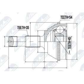 Comprar Juego de articulación, árbol de transmisión de NTY NPZ-FT-008 a bajo precio de 65,85 €