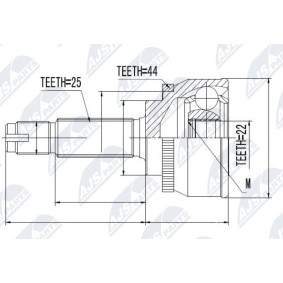 Comprar Juego de articulación, árbol de transmisión de NTY NPZ-HY-539 a bajo precio de 46,19 €