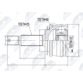 Comprar Juego de articulación, árbol de transmisión de NTY NPZ-HY-544 a bajo precio de 46,19 €