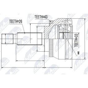 Comprar Juego de articulación, árbol de transmisión de NTY NPZ-MS-053 a bajo precio de 47,04 €