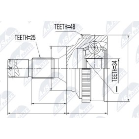 Comprar Juego de articulación, árbol de transmisión de NTY NPZ-PE-018 a bajo precio de 48,66 €
