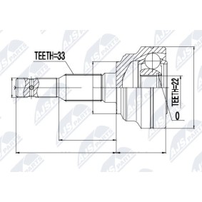 Comprar Juego de articulación, árbol de transmisión de NTY NPZ-PL-010 a bajo precio de 40,22 €
