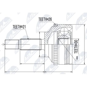 Comprar Juego de articulación, árbol de transmisión de NTY NPZ-RE-012 a bajo precio de 44,39 €